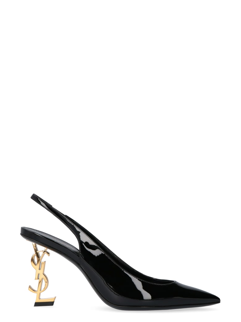 Saint Laurent Opyum Patent Leather Slingback Pumps - black