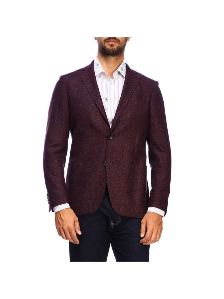 burgundy blazer men