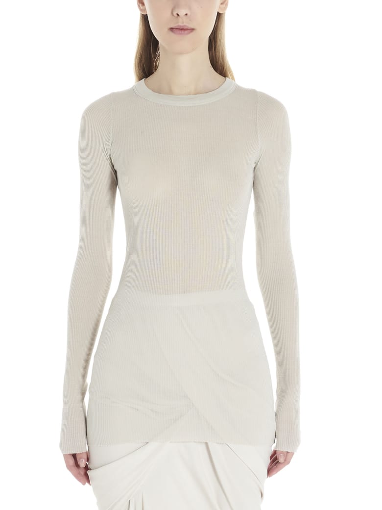 Rick Owens 'ls Rib T' T-shirt - Beige