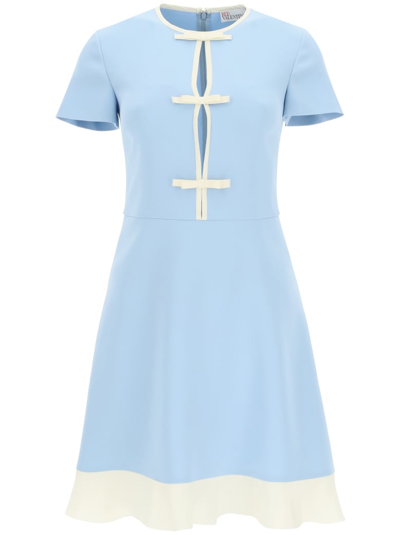 RED Valentino Mini Dress With Bows - BLUE