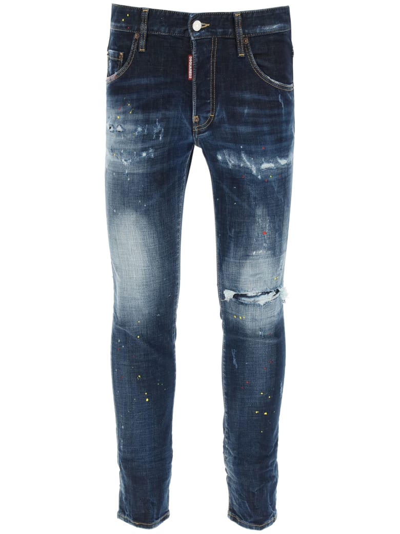 Dsquared2 Dark 1 Wash Skater Jeans - Blu