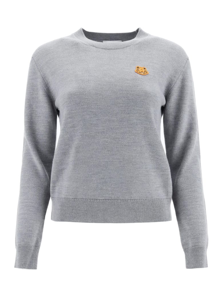Kenzo Tiger Patch Sweater - Grigio