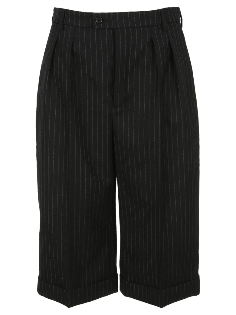 Saint Laurent Pinstripe Tailored Bermuda Shorts - Nero