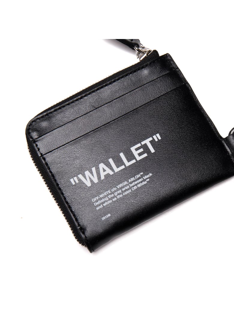 Off-White Off-White Quote Zip Chain Wallet - Black - 10997280 | italist
