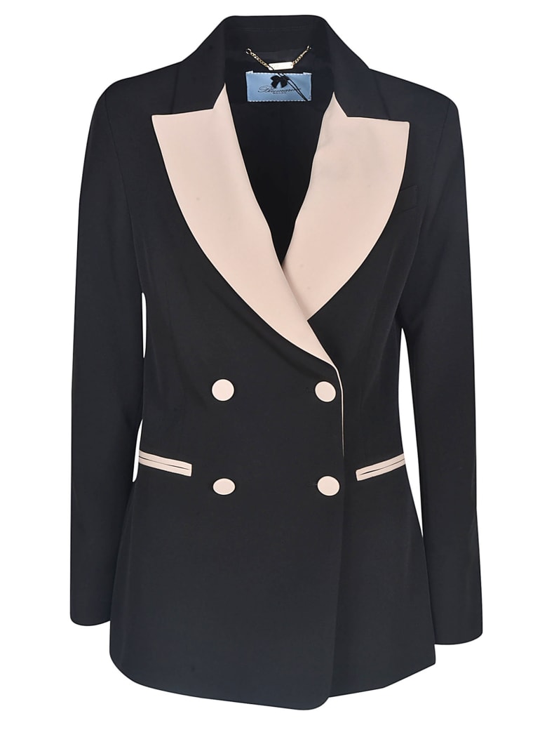 Blumarine Double-breasted Blazer - Black/Pink