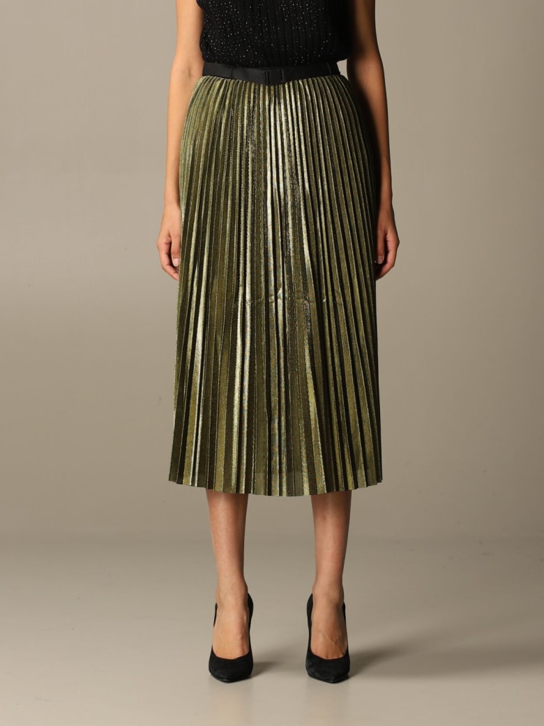Armani Collezioni Armani Exchange Skirt Armani Exchange Skirt In Pleated Lurex Fabric - Gold