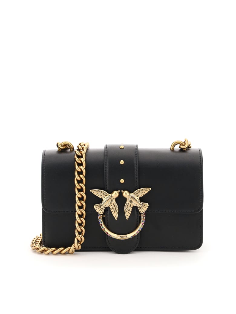 Pinko Love Mini Icon Jewel 1 Chain Bag - Black