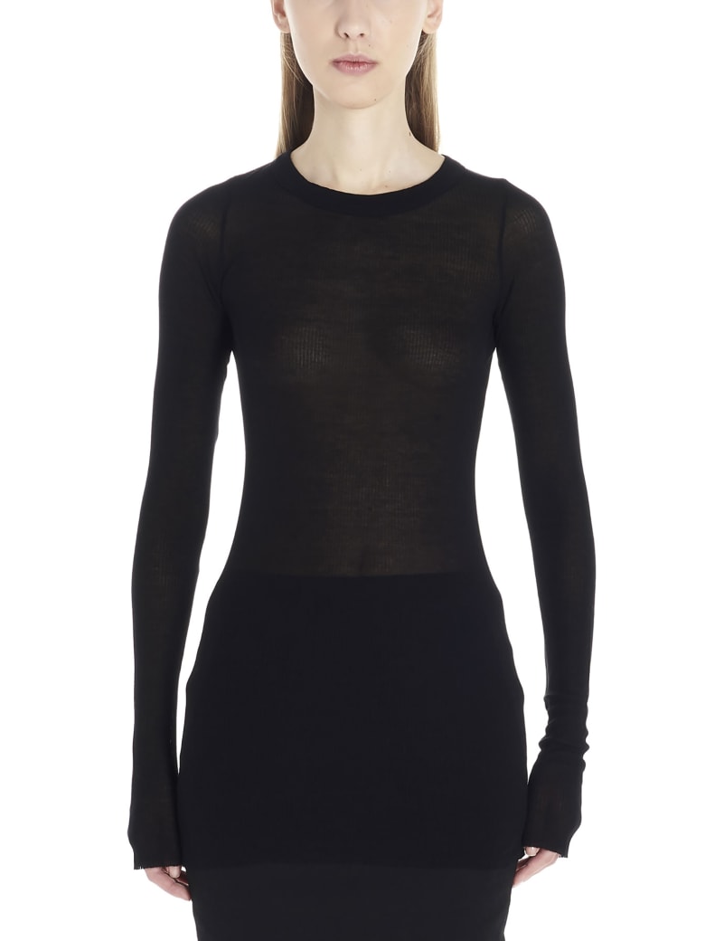 Rick Owens 'ls Rib T' T-shirt - Nero