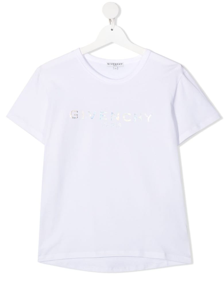 Givenchy White Jersey T-shirt With Logo - Bianco