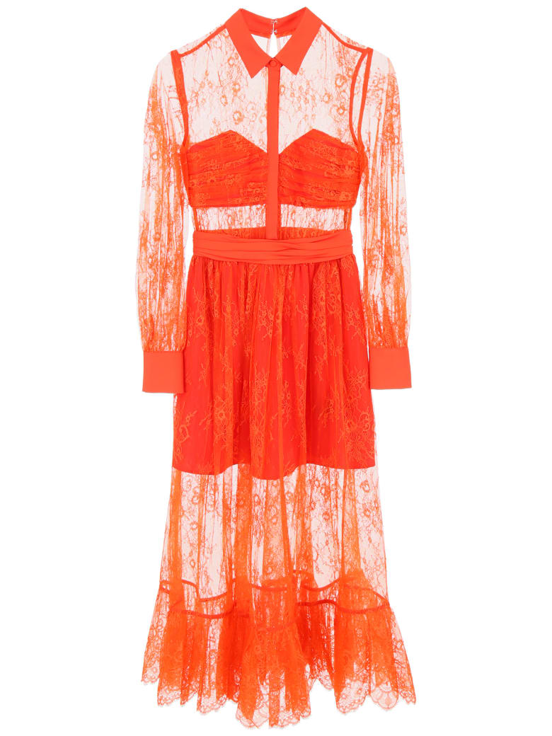 red lace self portrait dress