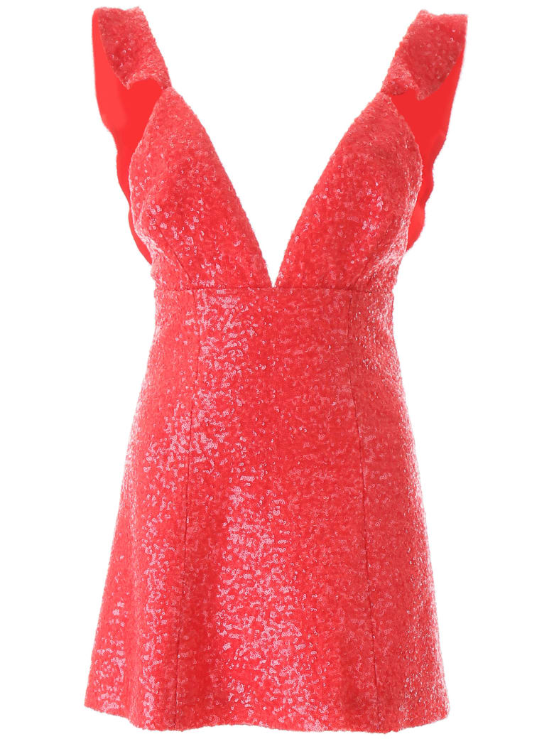 In The Mood For Love Sequined Mini Dress - RED (Red)