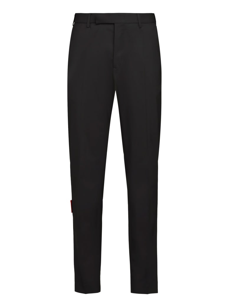 MSGM Virgin Wool Tailored Trousers - black