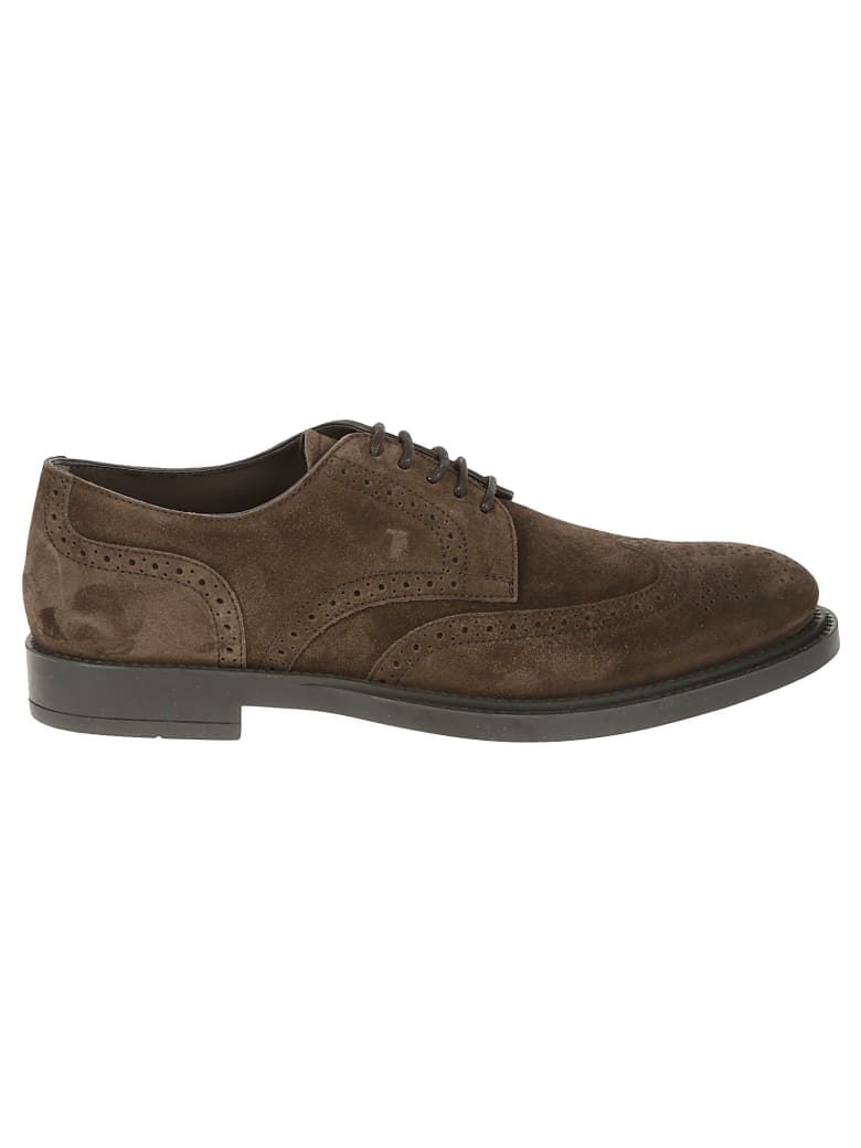 Tod's Bucature Perforated Derby Shoes - Marrone