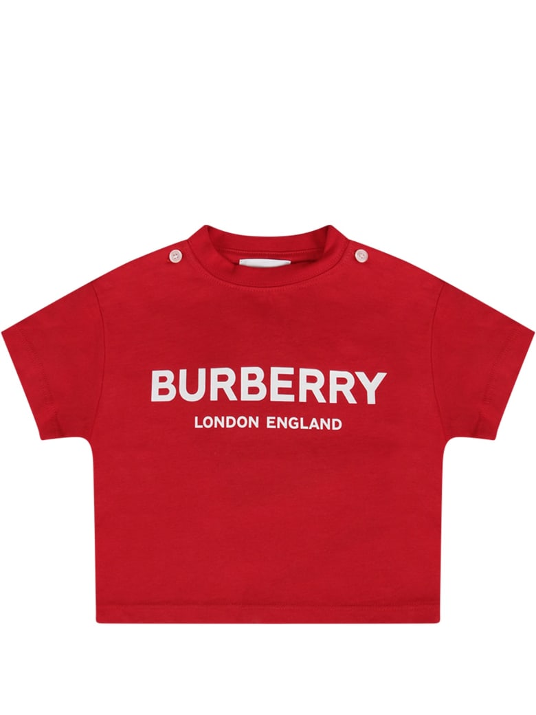 red and white burberry shirt