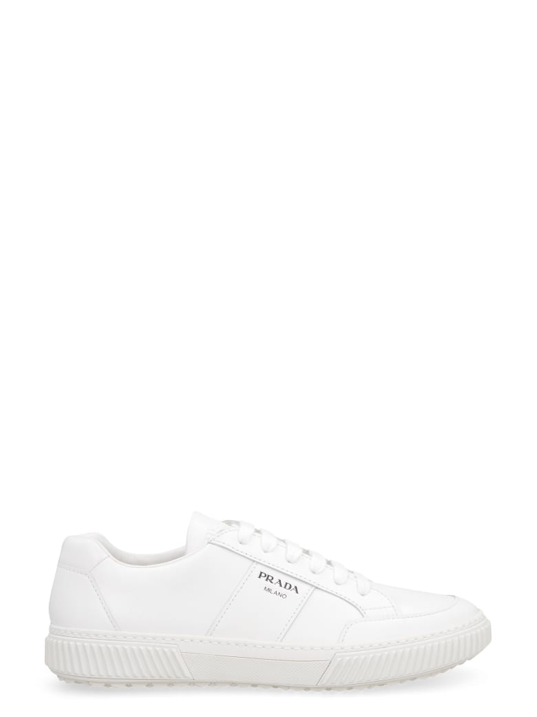 Prada Leather Low-top Sneakers - White
