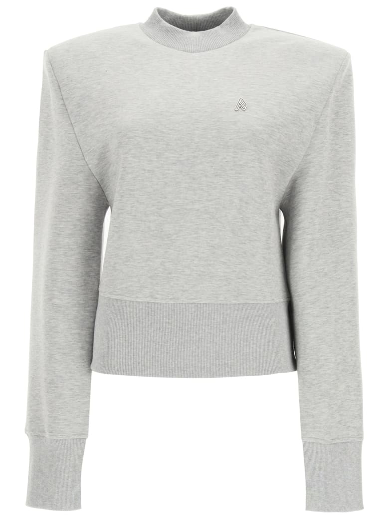 The Attico Kenna Sweatshirt With Shoulder Pads - Melange