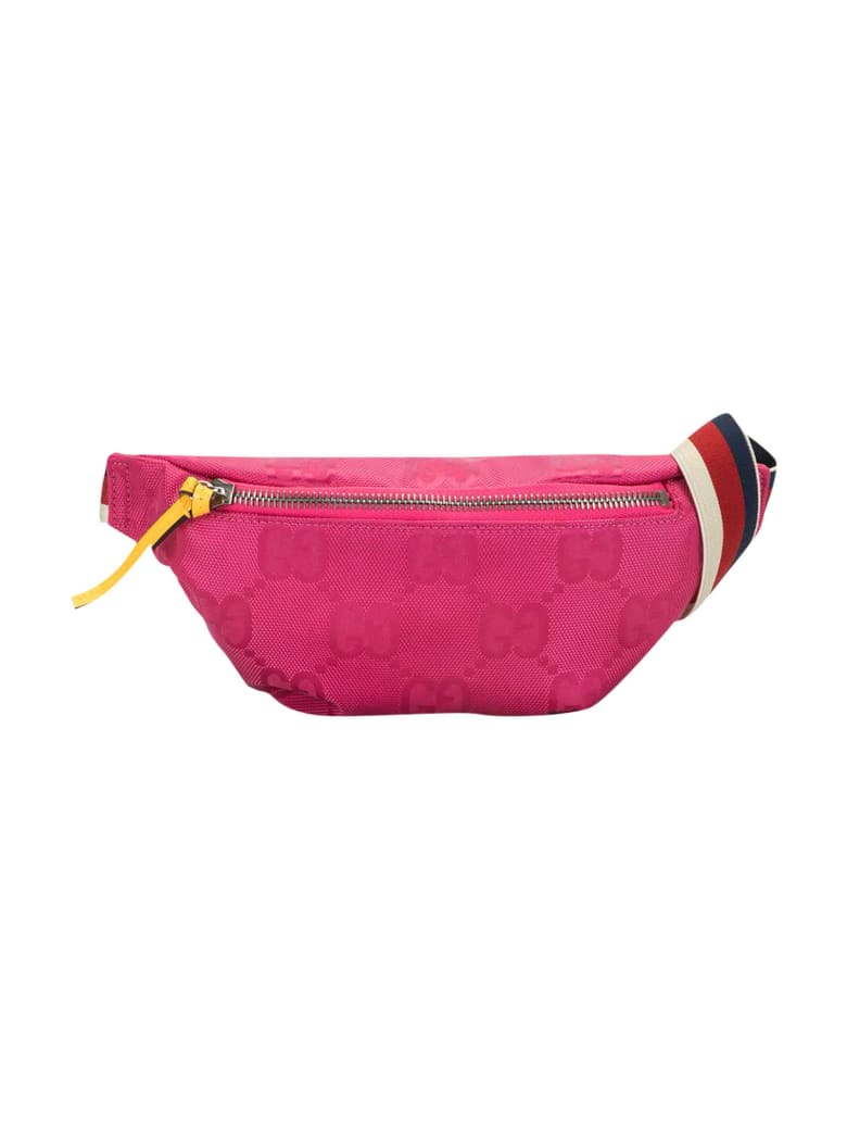 Gucci Pink Belt Bag With Logo Texture
