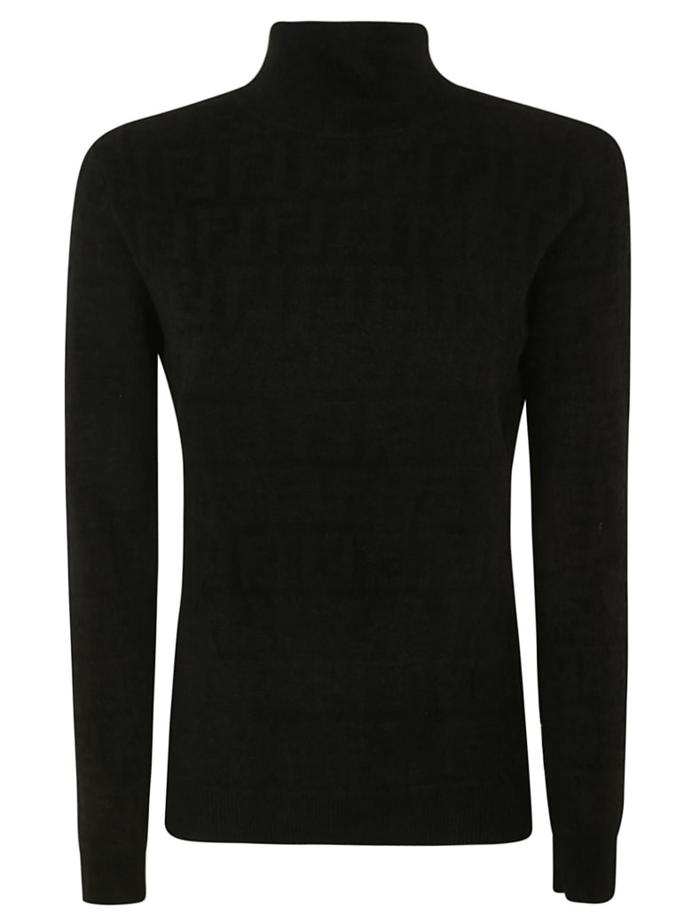 Fendi Velvet Viscose Sweater - Black