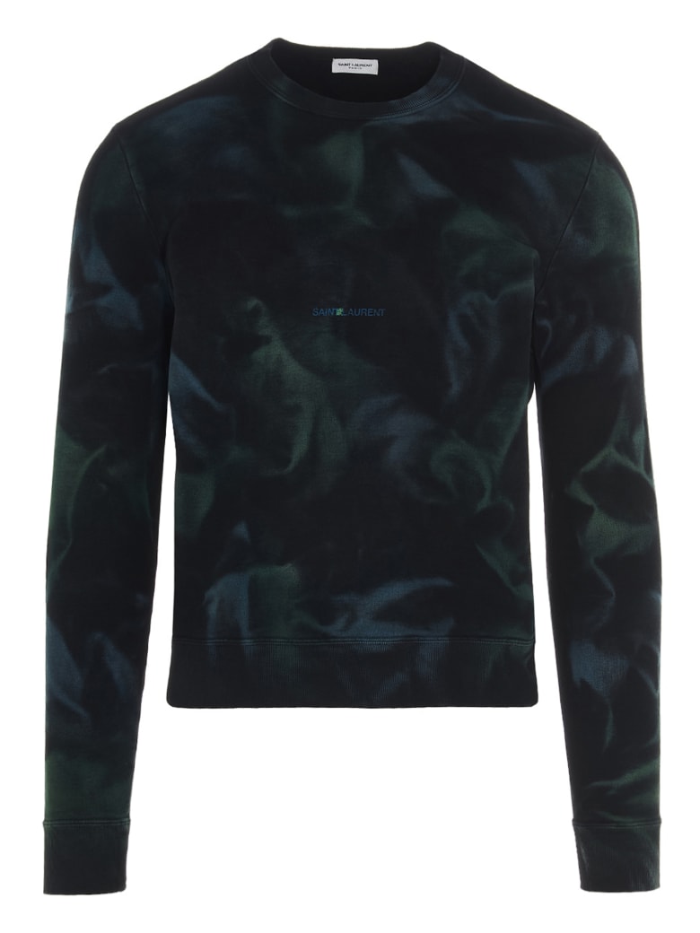Saint Laurent 'jungle Tie-dye' Sweatshirt - Verde