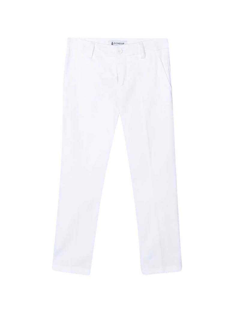 Dondup White Chino Trousers - Unica