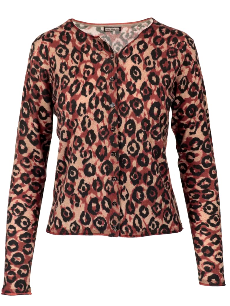 Malìparmi 100 Wo Cardigan - BORDEAUX / BLACK