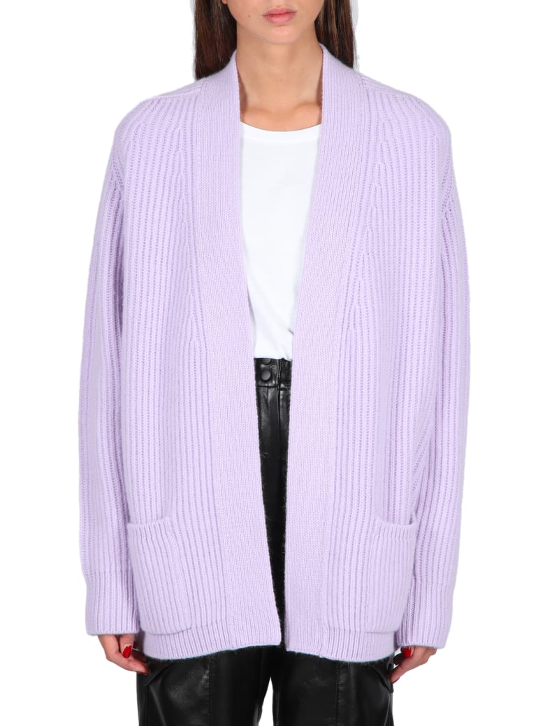 Laneus Rib-knit Cardigan - Lilla