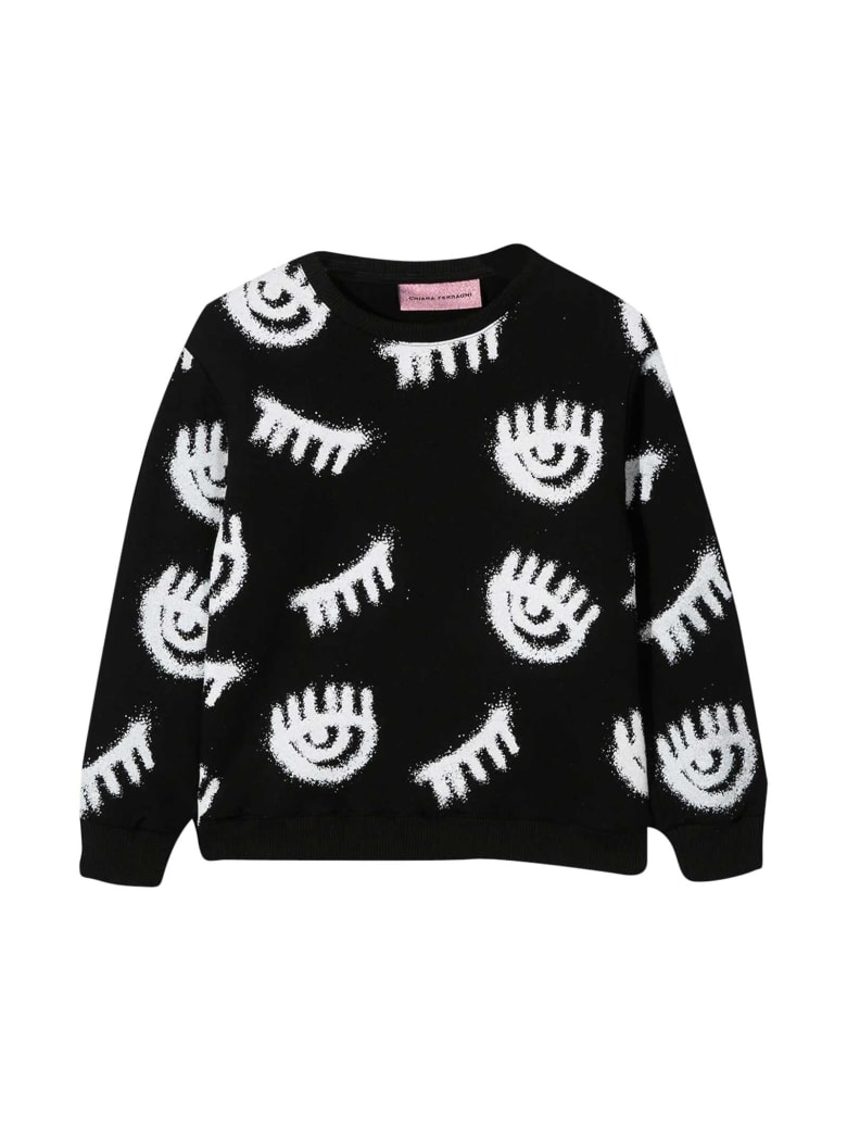 Chiara Ferragni Black Sweatshirt With - Nero