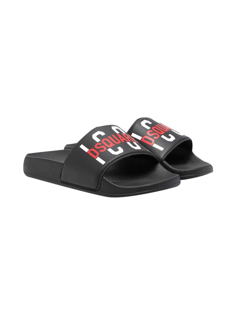 Dsquared2 Black Slippers . - Unica