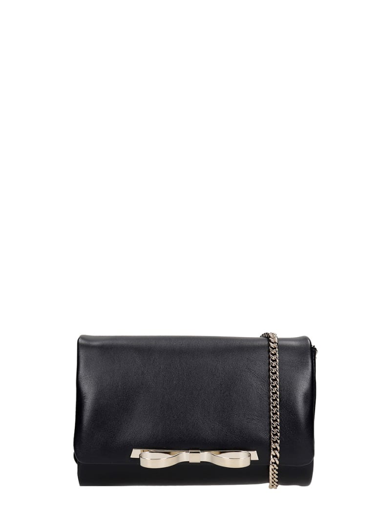 RED Valentino Clutch In Black Leather - black