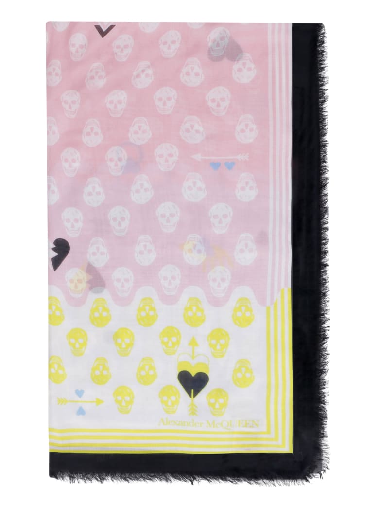 Alexander McQueen Skull Print Scarf - Multicolor
