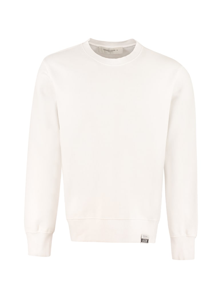 Golden Goose Archibald Cotton Crew-neck Sweatshirt - White