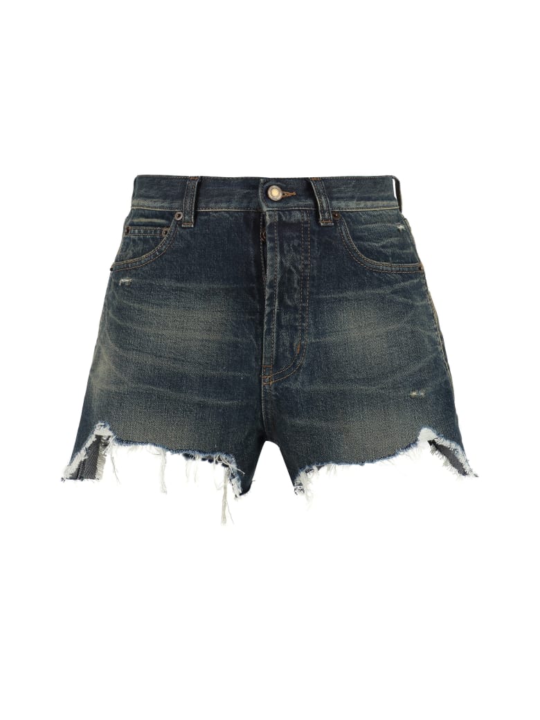 Saint Laurent Denim Shorts - Denim