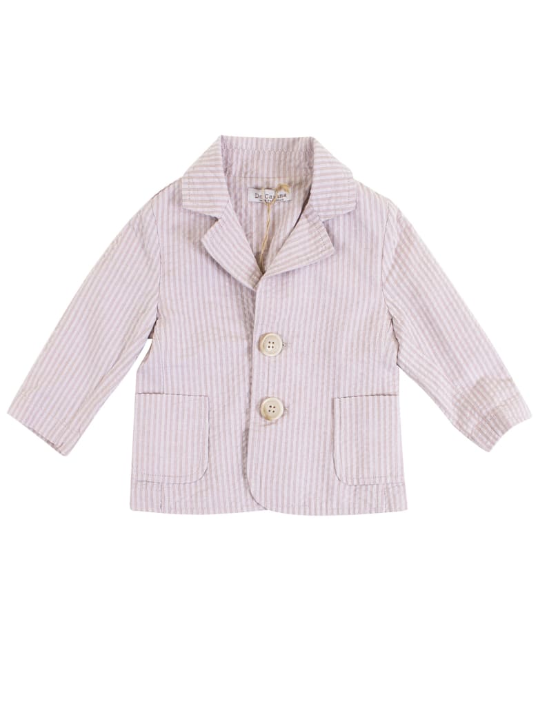 De Cavana Newborn Striped Jacket - Pink