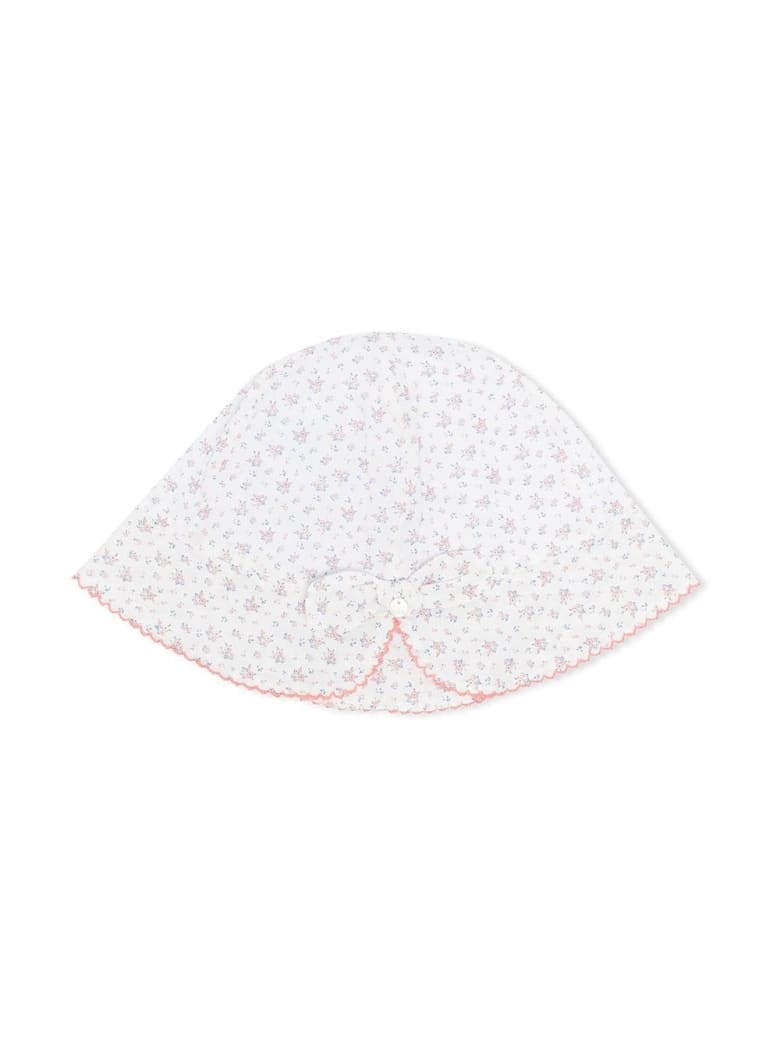 Tartine et Chocolat Floral Cotton Trousseau Hat - White