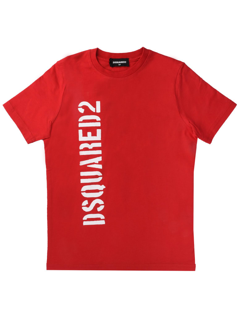 black dsquared t shirt red writing