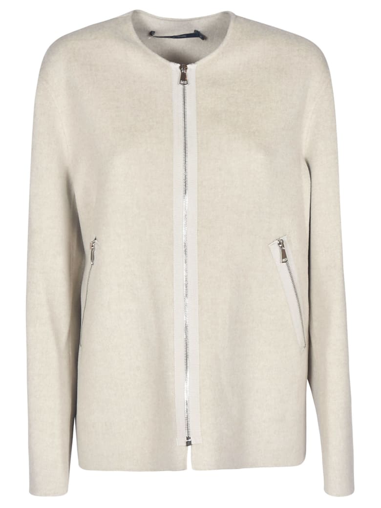 Sofie d'Hoore Round Neck Zip Jacket - Light Beige