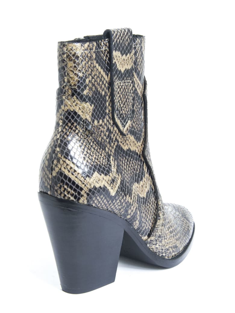 Ash Ash Python Print Esquire Boots - Taupe - 11068506 | italist