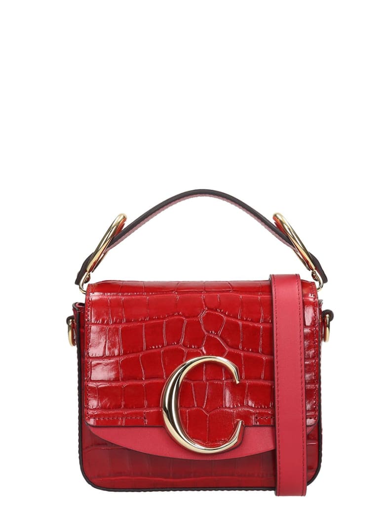 chloe red handbag