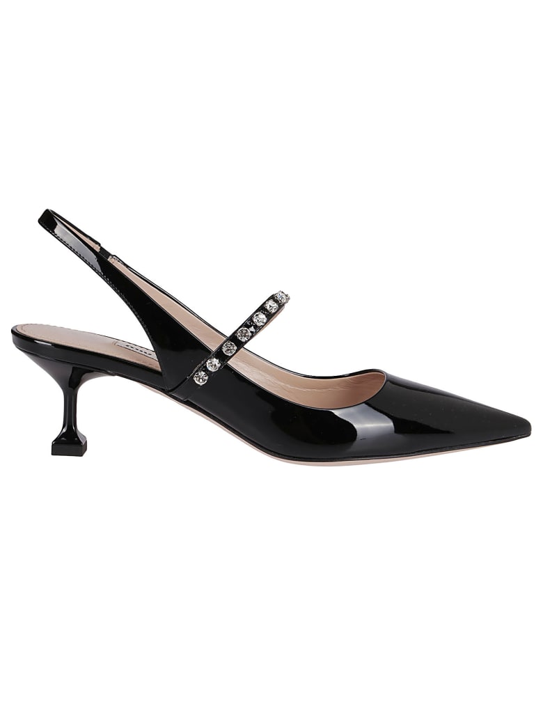 Miu Miu Black Patent-leather Pumps - Nero