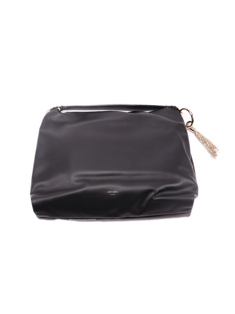 Jimmy Choo Large Shoulder Leather - Black Gold
