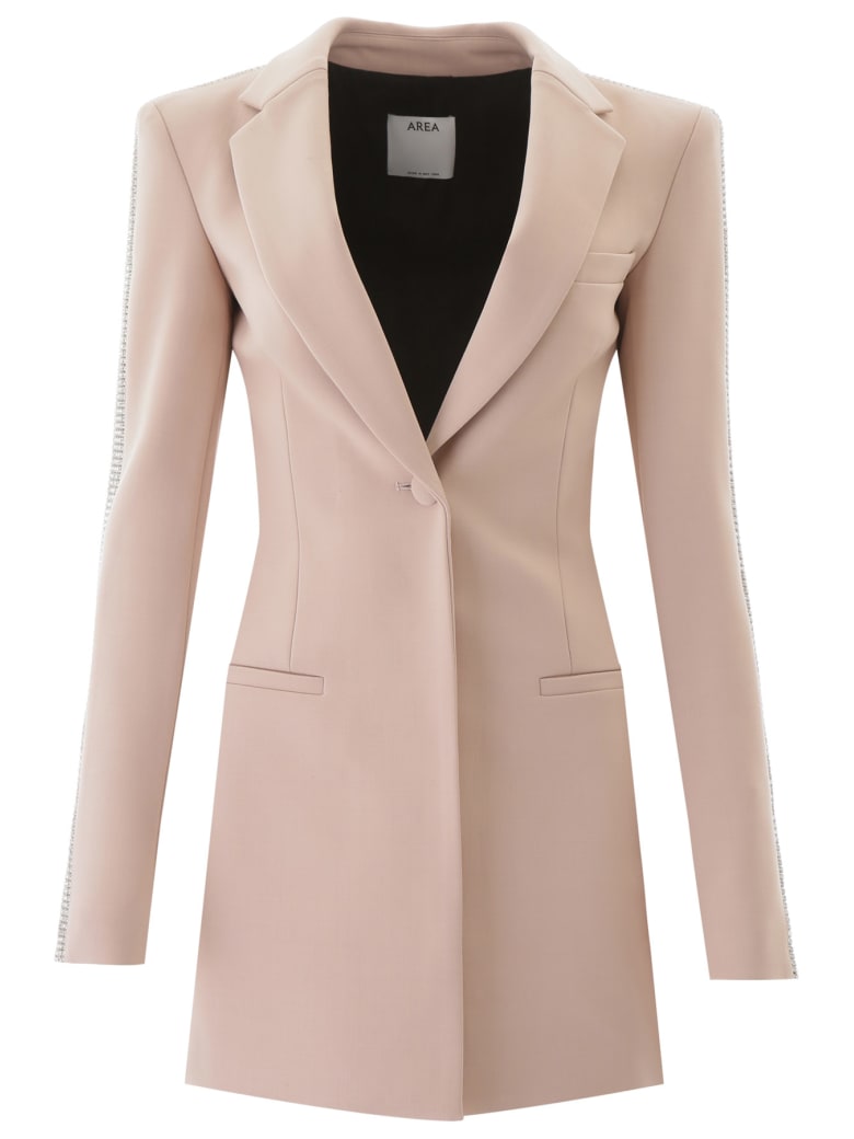 AREA Blazer With Crystals - NUDE (Pink)