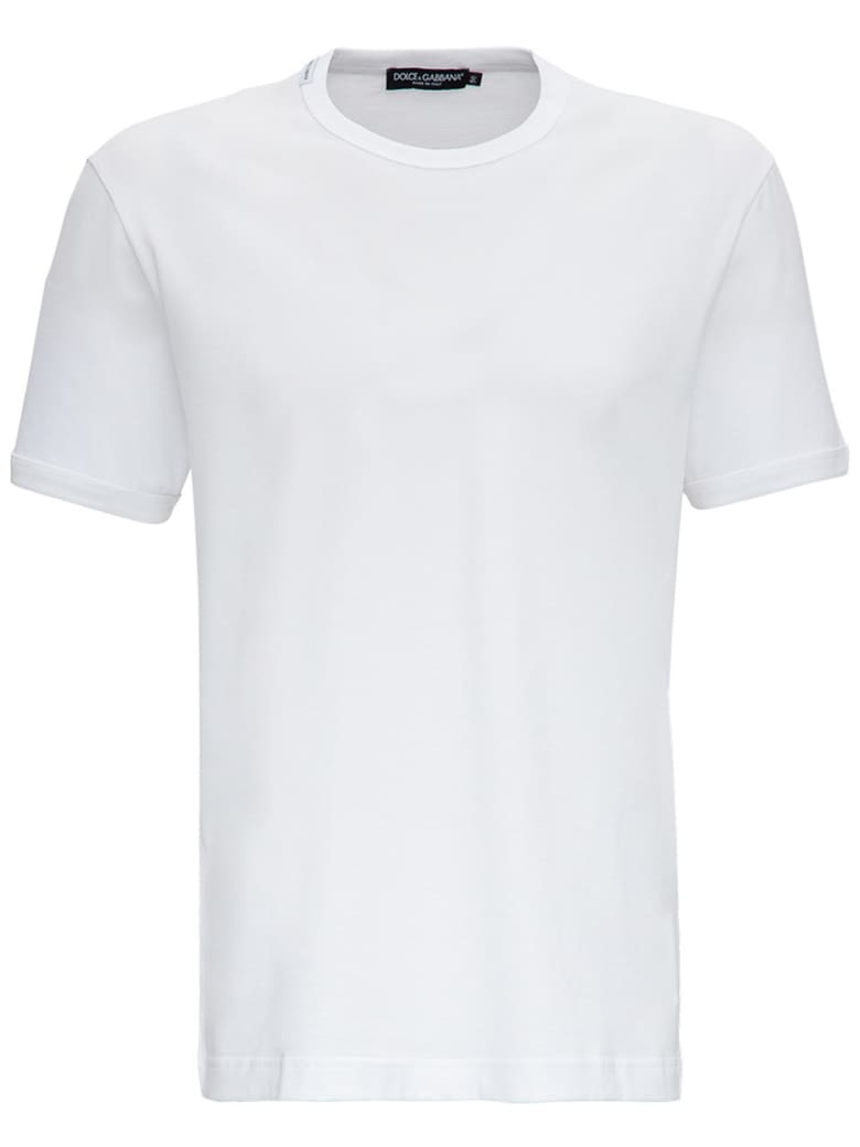 Dolce & Gabbana White Cotton T-shirt - White