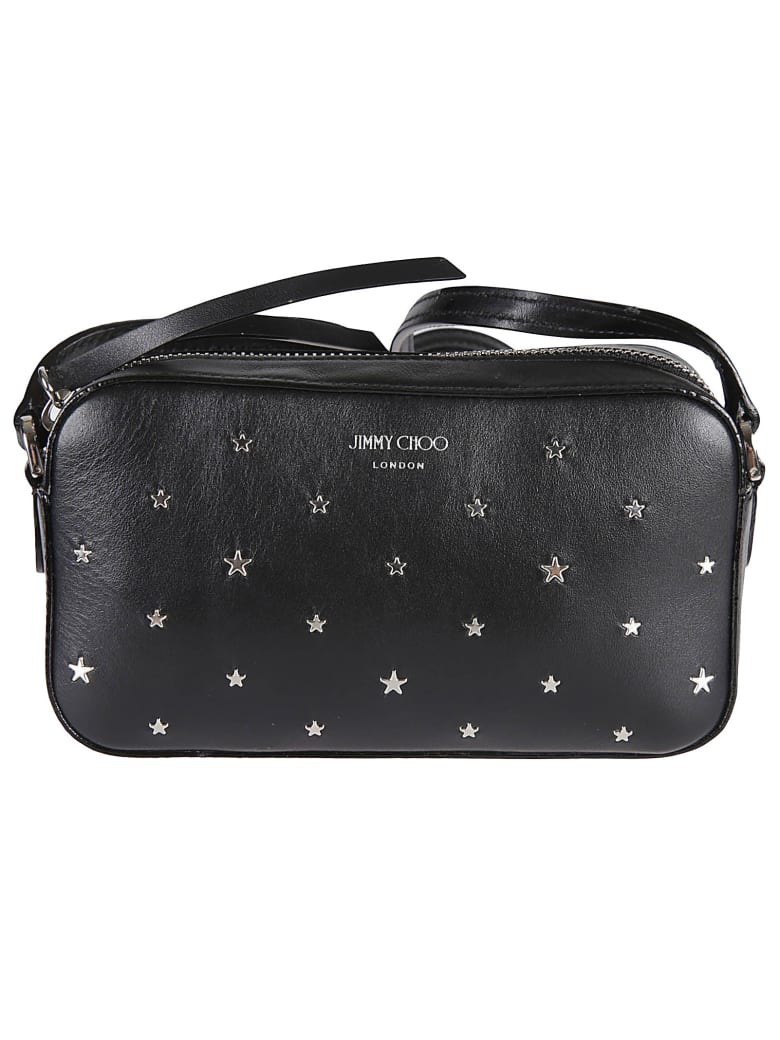 Jimmy Choo Hale Star Stud Shoulder Bag - Black/Silver