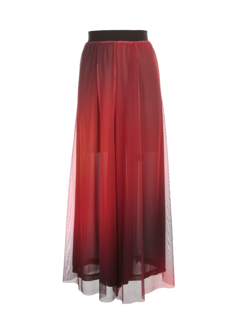Maria Calderara Pants Sensational Printed Tulle Georgette - Flame Print Black