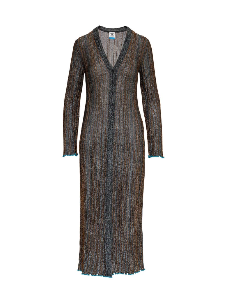 M Missoni Maxi Cardigan In Lurex - Blu