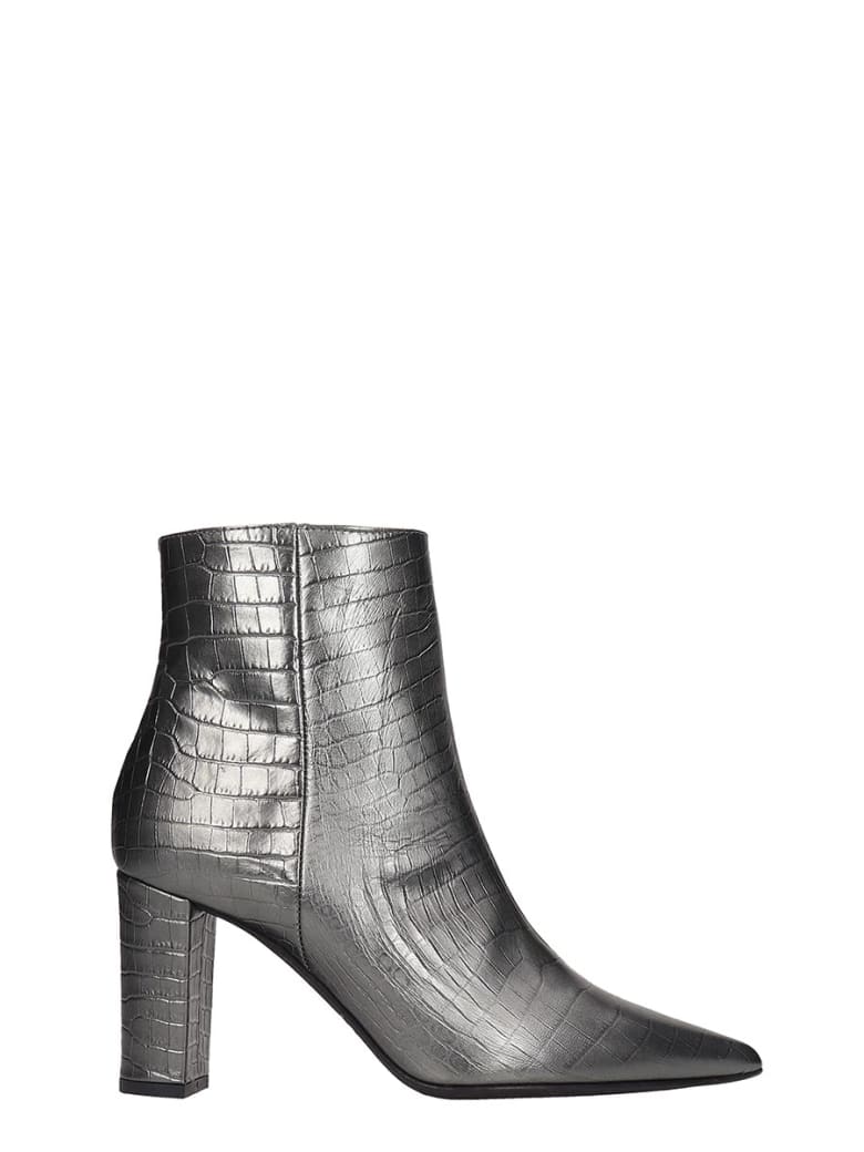 silver leather boots