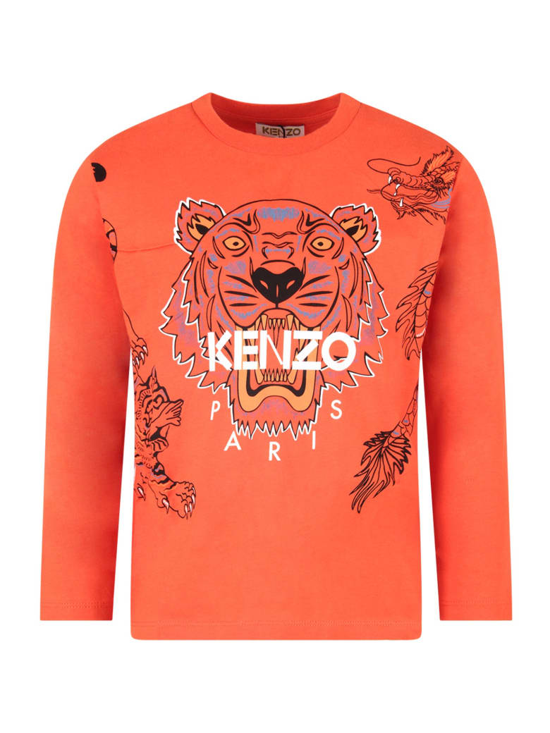 t shirt kenzo orange cheap online