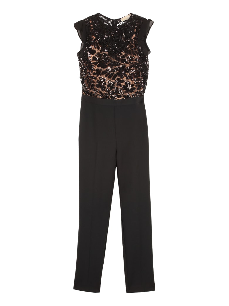 michael kors lace sleeve jumpsuit