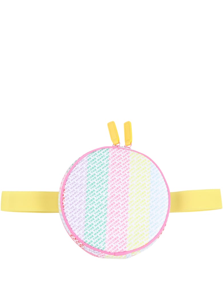 Little Marc Jacobs White Bag For Girl With Logo - Multicolor