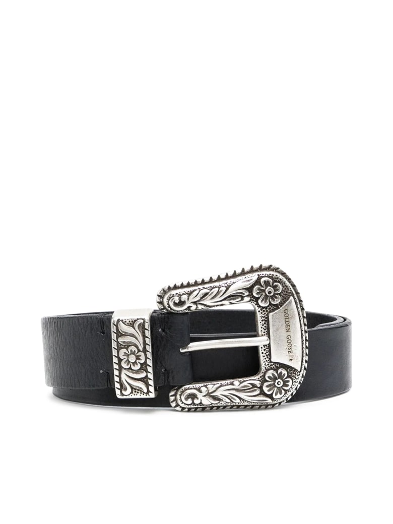 Golden Goose Belt Lace Washed Leather - Black